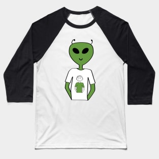 Alien Human T-shirt-T-shirt (short hair) Baseball T-Shirt